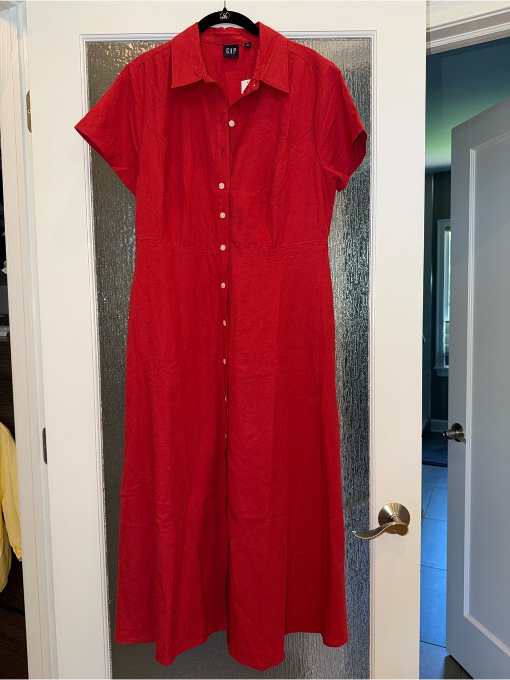 NWT GAP linen blend midi shirt dress. Size M. Spring 2026. - Picture 5 of 5
